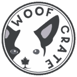 woofcrate canada dog subscription company business logo